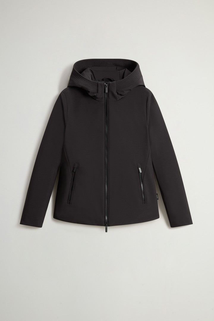 FirthÂ Parka in Tech Softshell (Dark Green) - Detail View 5