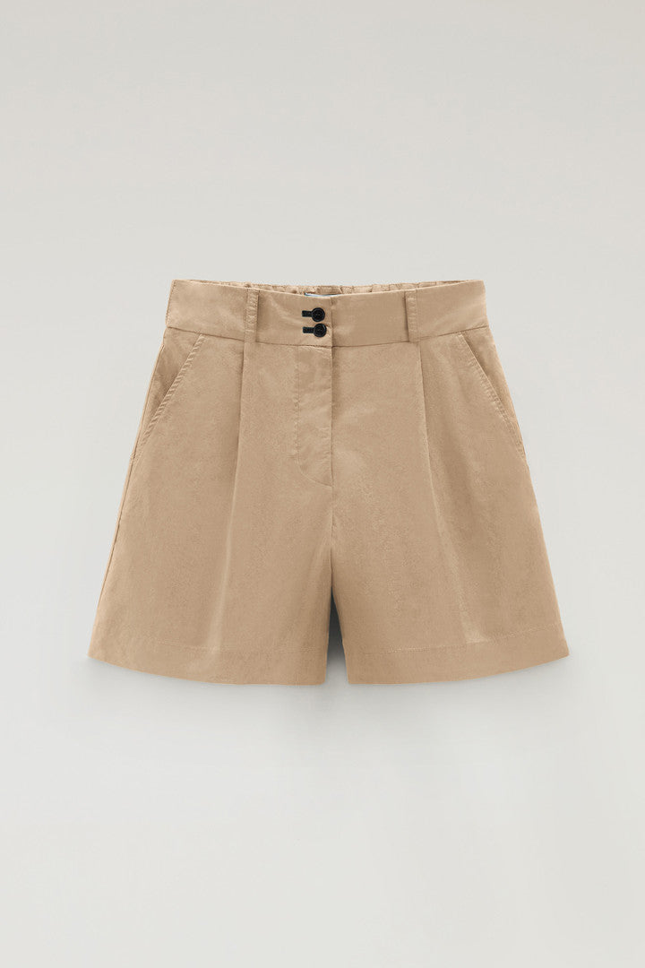 Pure Cotton Poplin Shorts (Light Oak) - Detail View 4