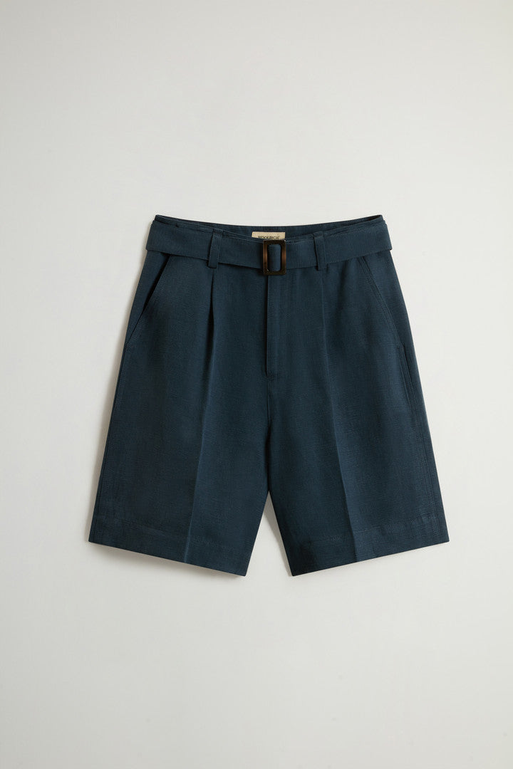 Garment-Dyed Linen-Blend Bermuda Shorts (Light Oak) - Detail View 9