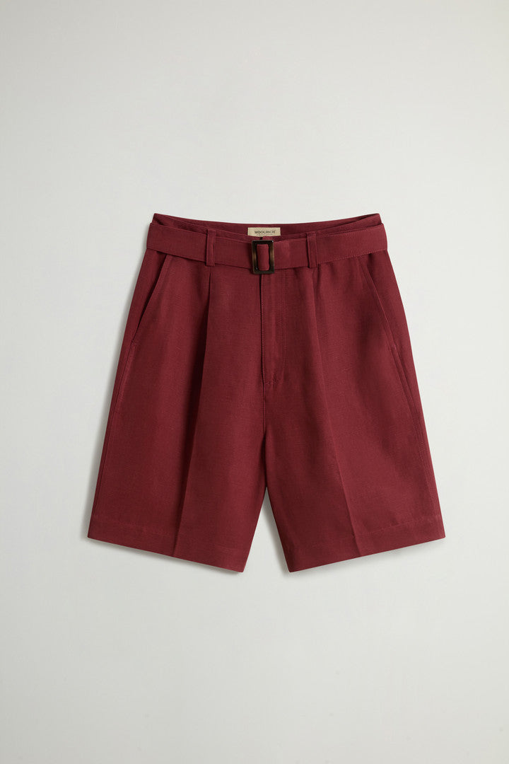 Garment-Dyed Linen-Blend Bermuda Shorts (Melton Blue) - Detail View 9