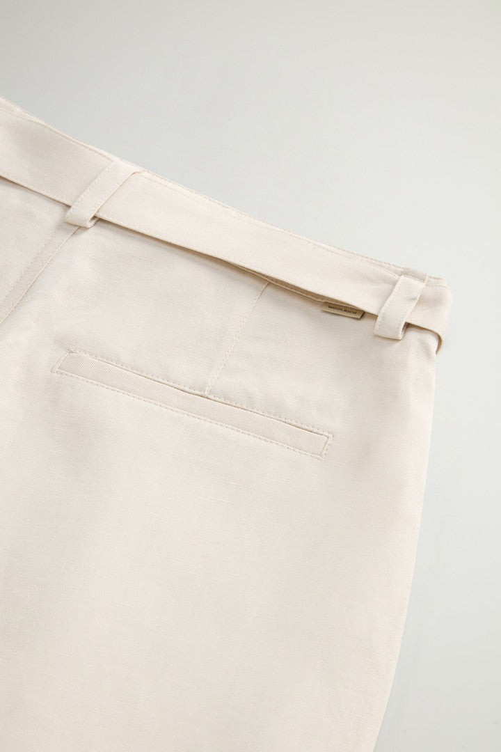 Garment-Dyed Linen-Blend Bermuda Shorts (Melton Blue) - Detail View 7