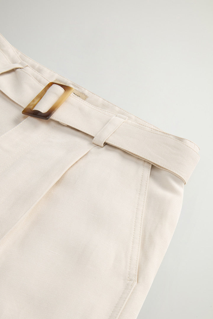 Garment-Dyed Linen-Blend Bermuda Shorts (Melton Blue) - Detail View 6