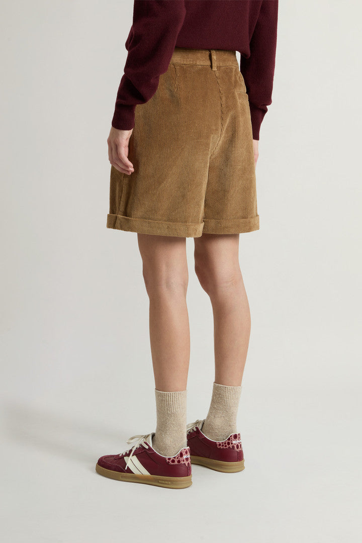 Wide-Leg Corduroy Shorts (Cornstalk) - Detail View 2