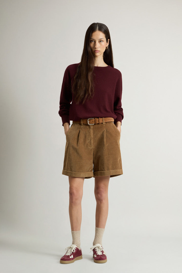 Wide-Leg Corduroy Shorts (Cornstalk) - Detail View 1