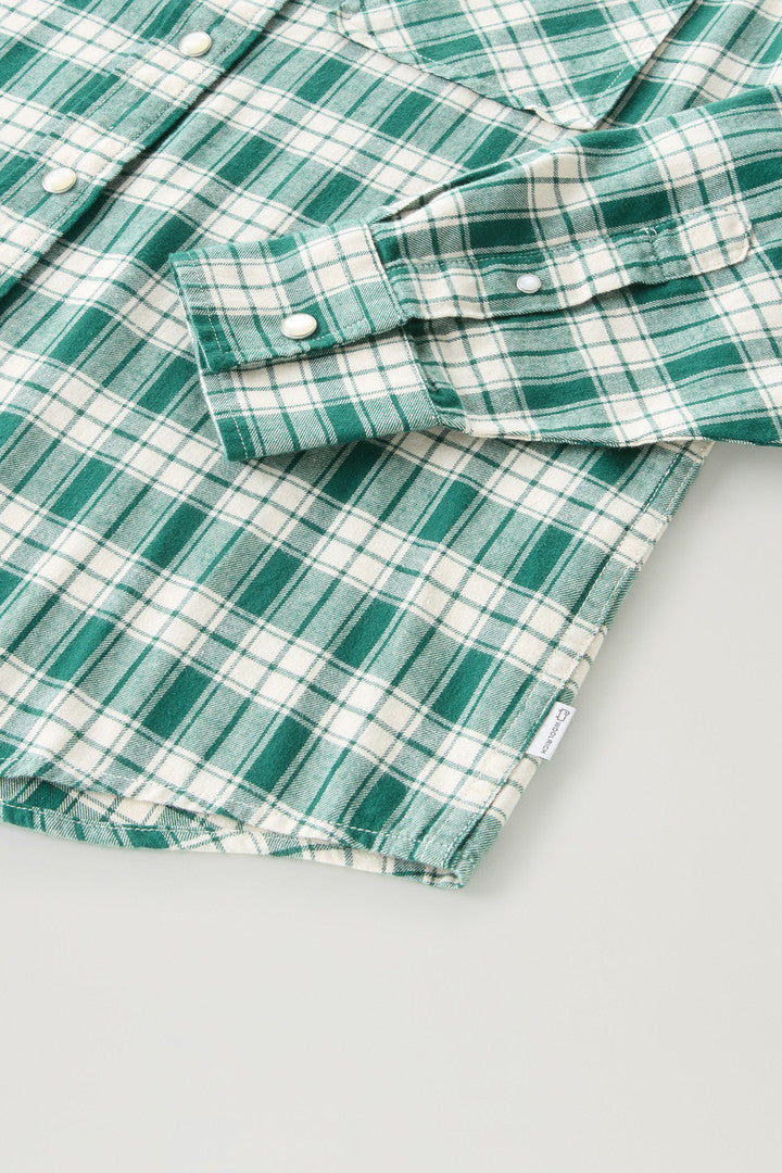 Light Flannel Check Shirt (Melton Blue Check) - Detail View 3