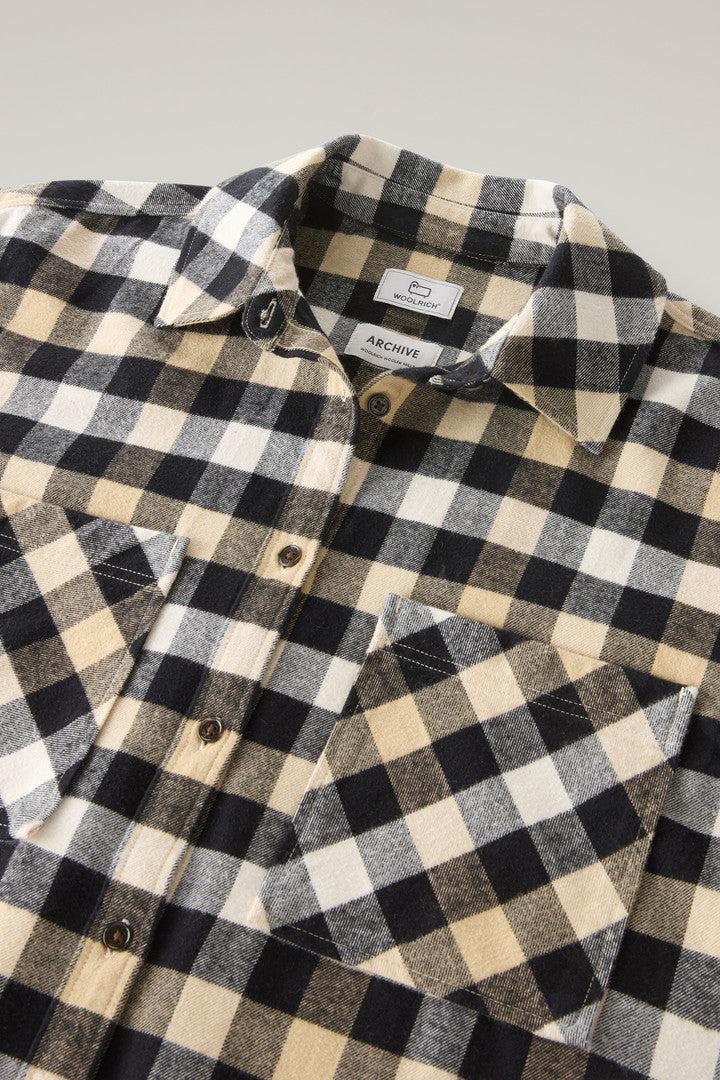 Flannel Check Shirt (Beige Buffalo) - Detail View 1