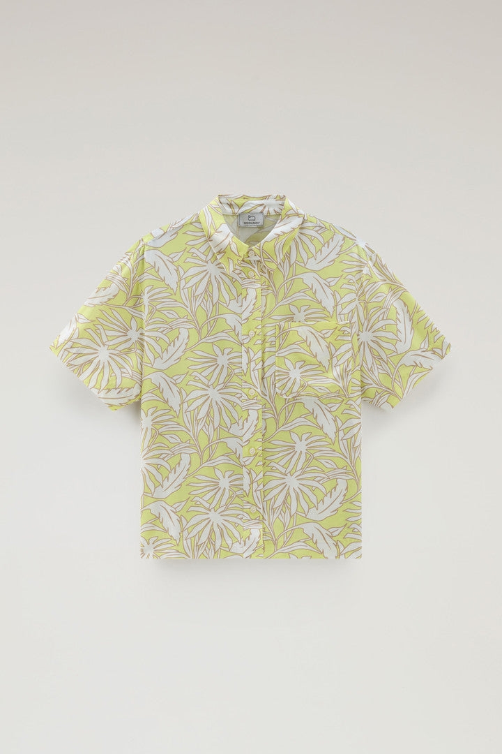 Shirt with Tropical Print (Coral Sand Flower) - Detail View 3