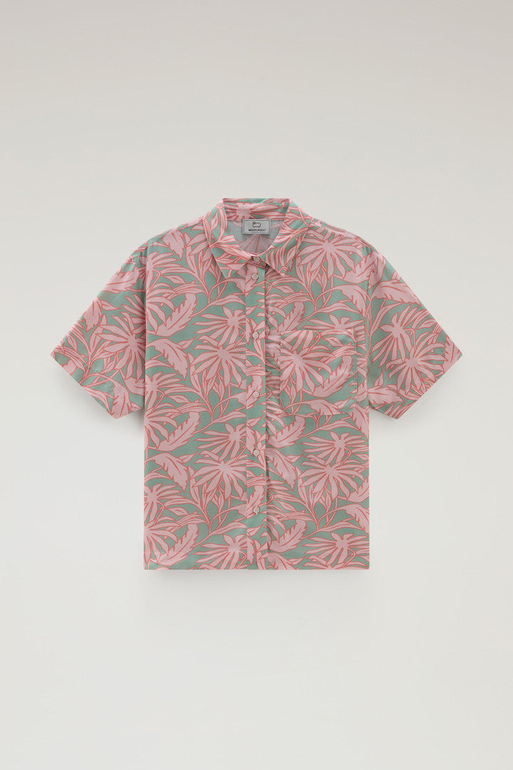 Shirt with Tropical Print (Coral Sand Flower) - Main View
