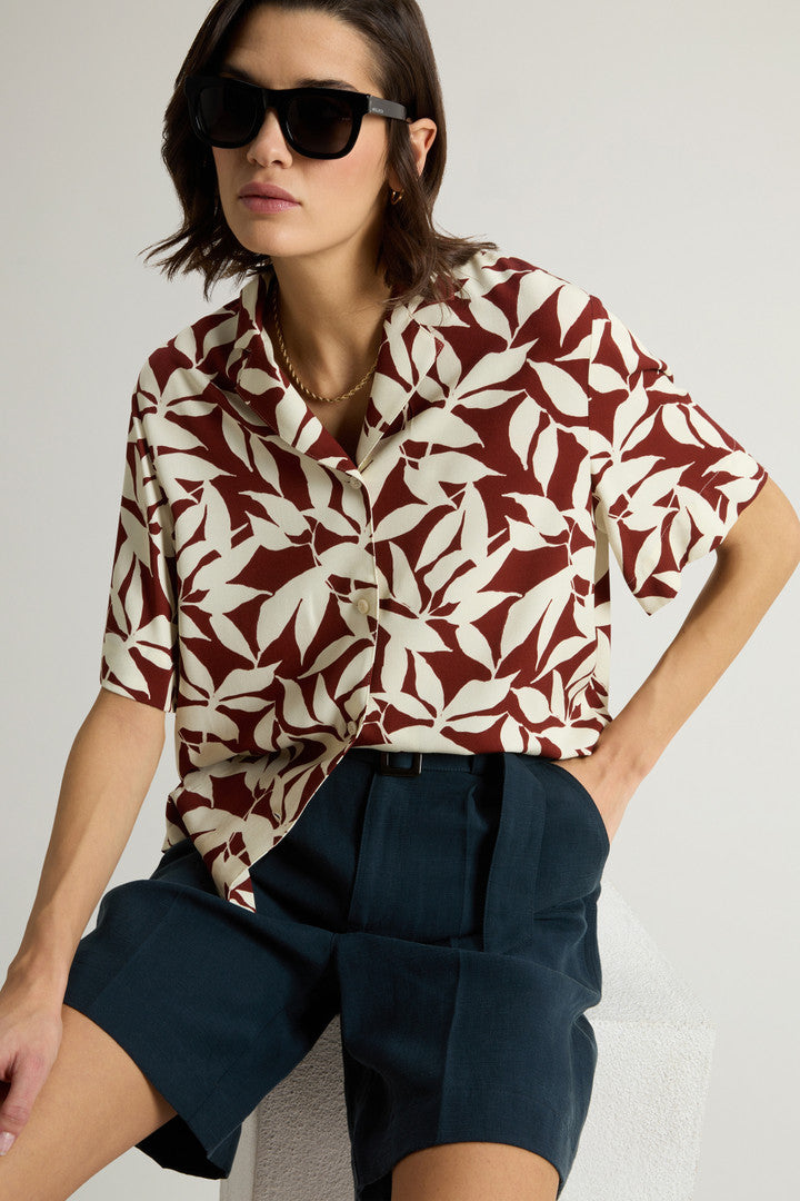 Bowling-Collar Shirt (Chinois Green Leaf) - Detail View 3