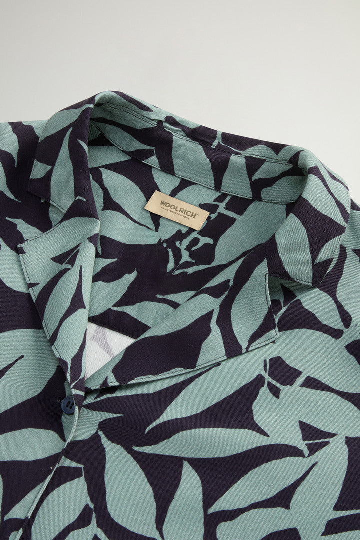 Bowling-Collar Shirt (Chinois Green Leaf) - Detail View 5