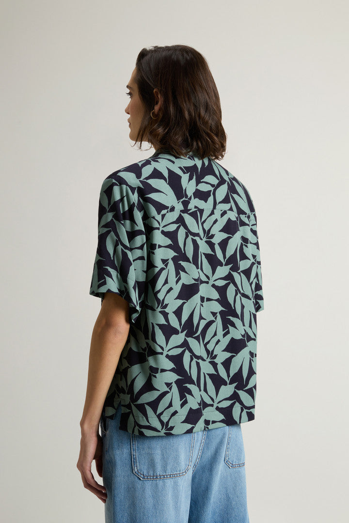 Bowling-Collar Shirt (Chinois Green Leaf) - Detail View 2