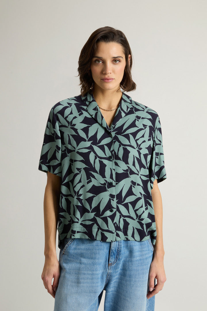 Bowling-Collar Shirt (Chinois Green Leaf) - Main View