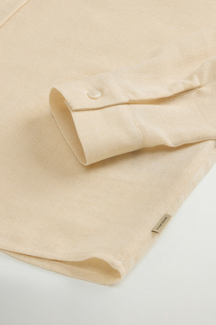 Shirt in Italian Brushed Fabric (Elderberry Buffalo) - Detail View 7