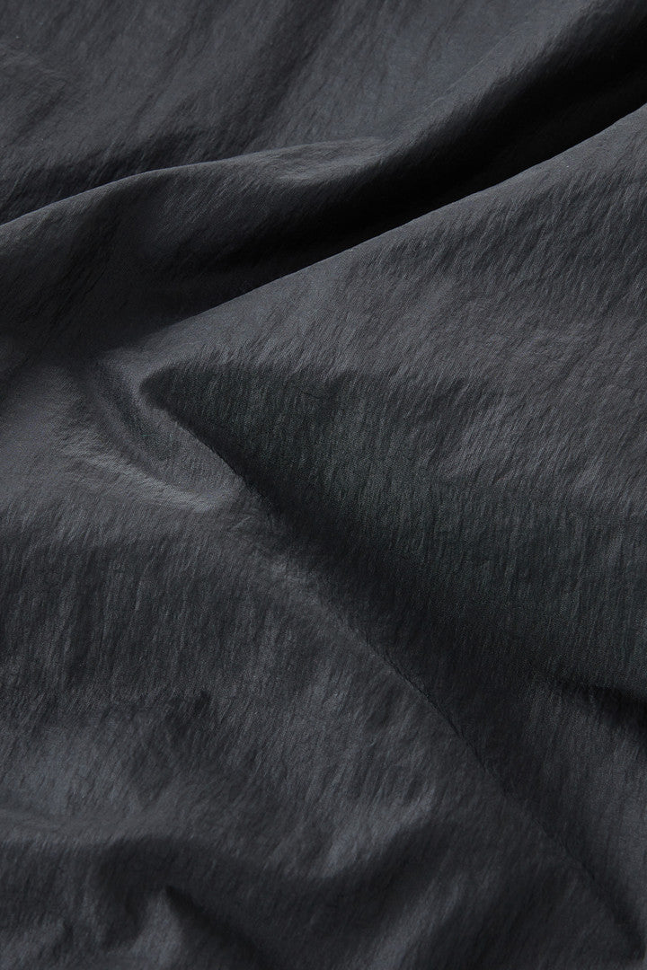 Skirt in Crinkle Satin Nylon (Black) - Detail View 3