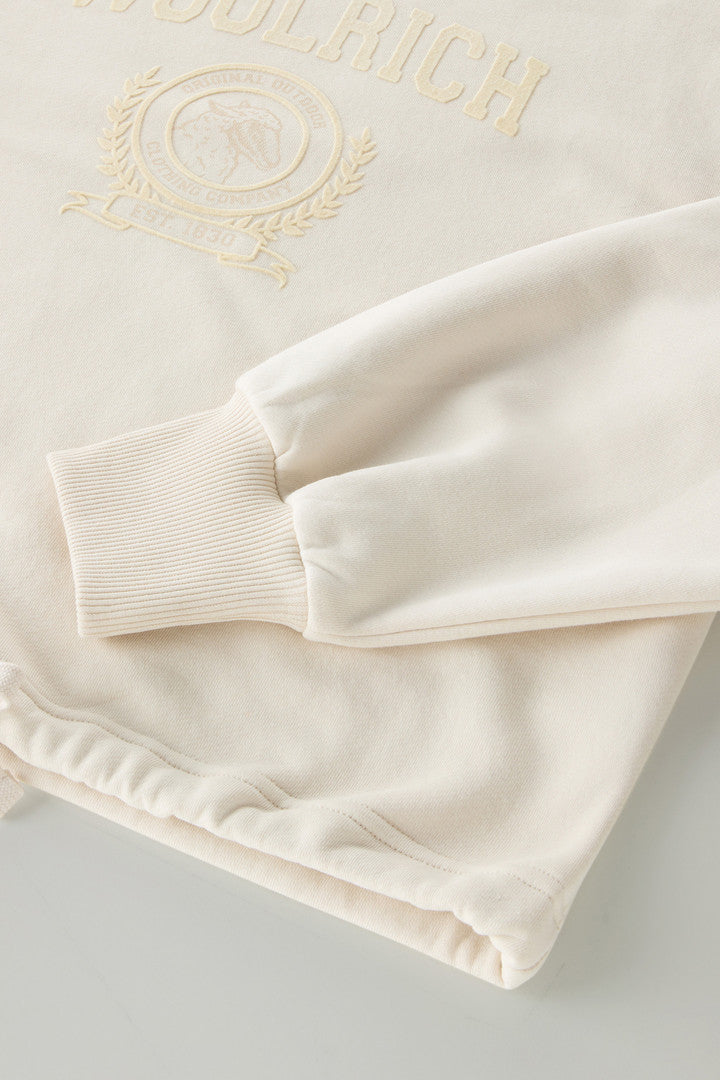 Ivy Crewneck Sweatshirt in Cotton Blend (Milky Cream) - Detail View 2