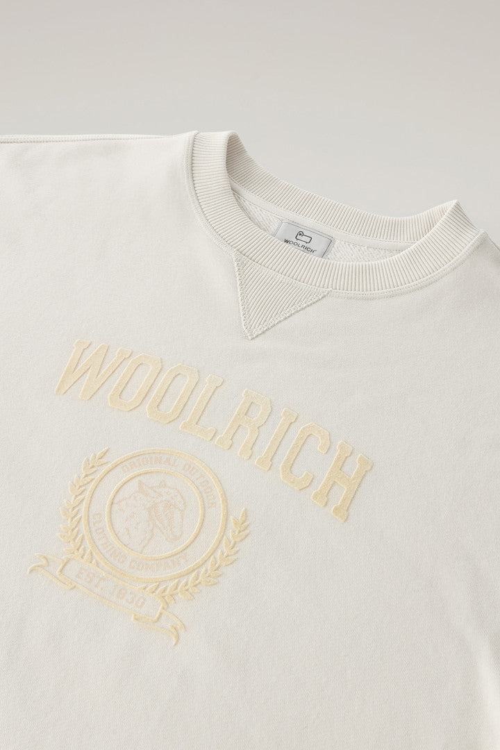 Ivy Crewneck Sweatshirt in Cotton Blend (Milky Cream) - Detail View 1
