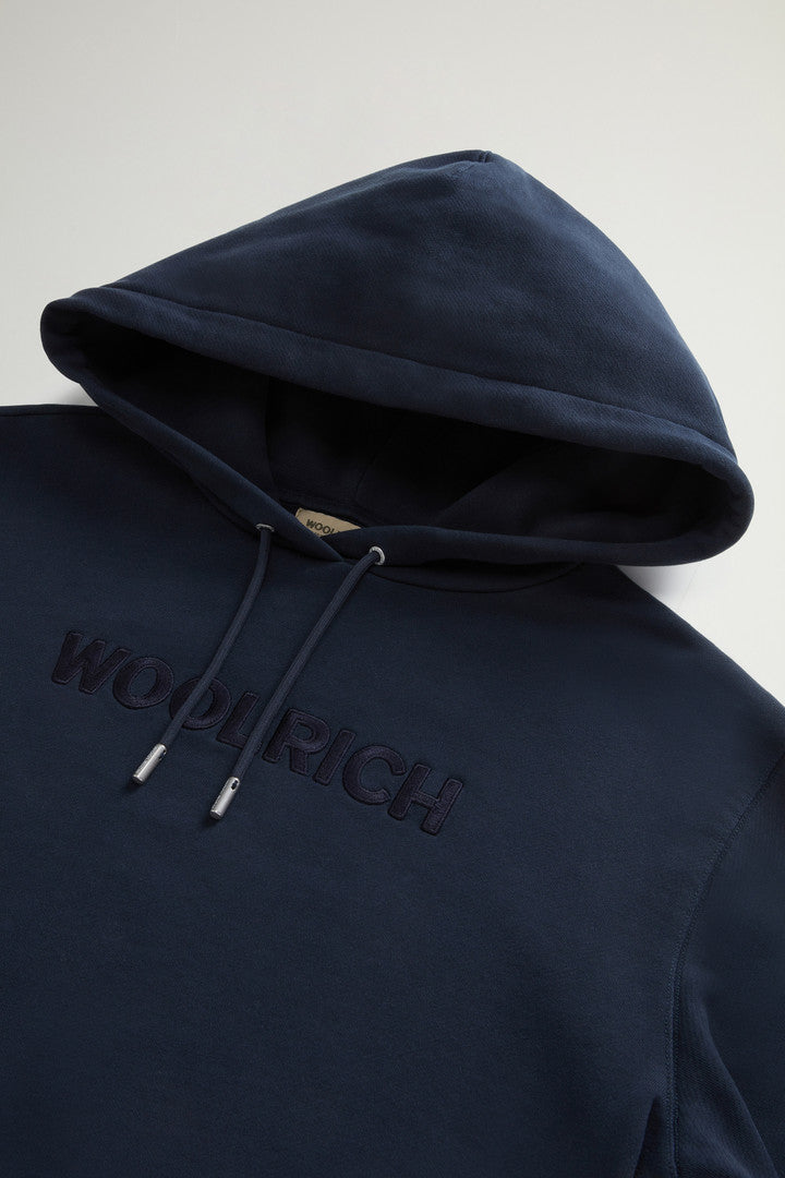 Pure Cotton Hoodie (Melton Blue) - Detail View 5