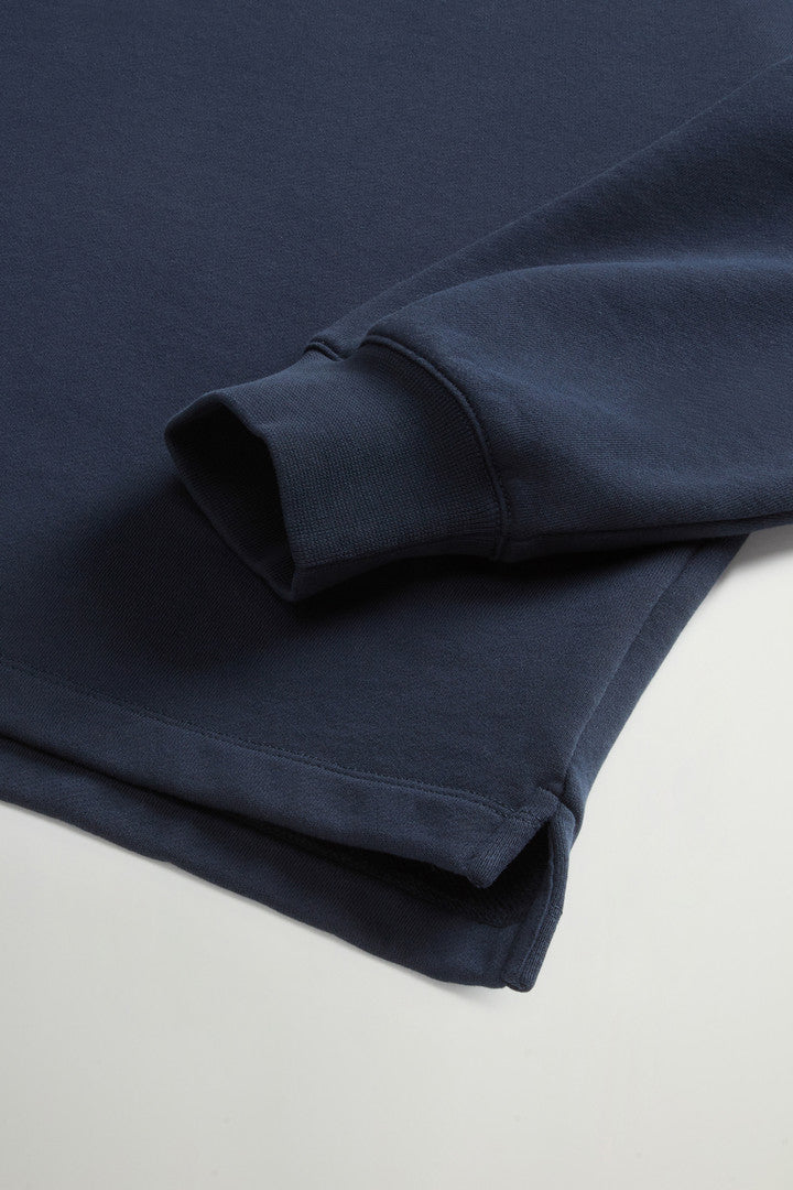 Pure Cotton Hoodie (Melton Blue) - Detail View 6