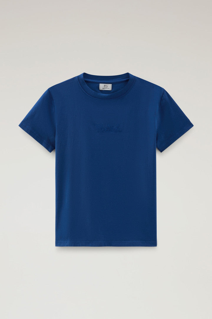 Pure Cotton T-Shirt with an Embroidered Logo (Koi) - Detail View 3