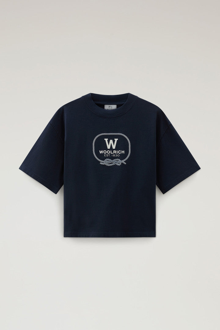 Pure Cotton T-shirt with Graphic Print (Melton Blue) - Detail View 1