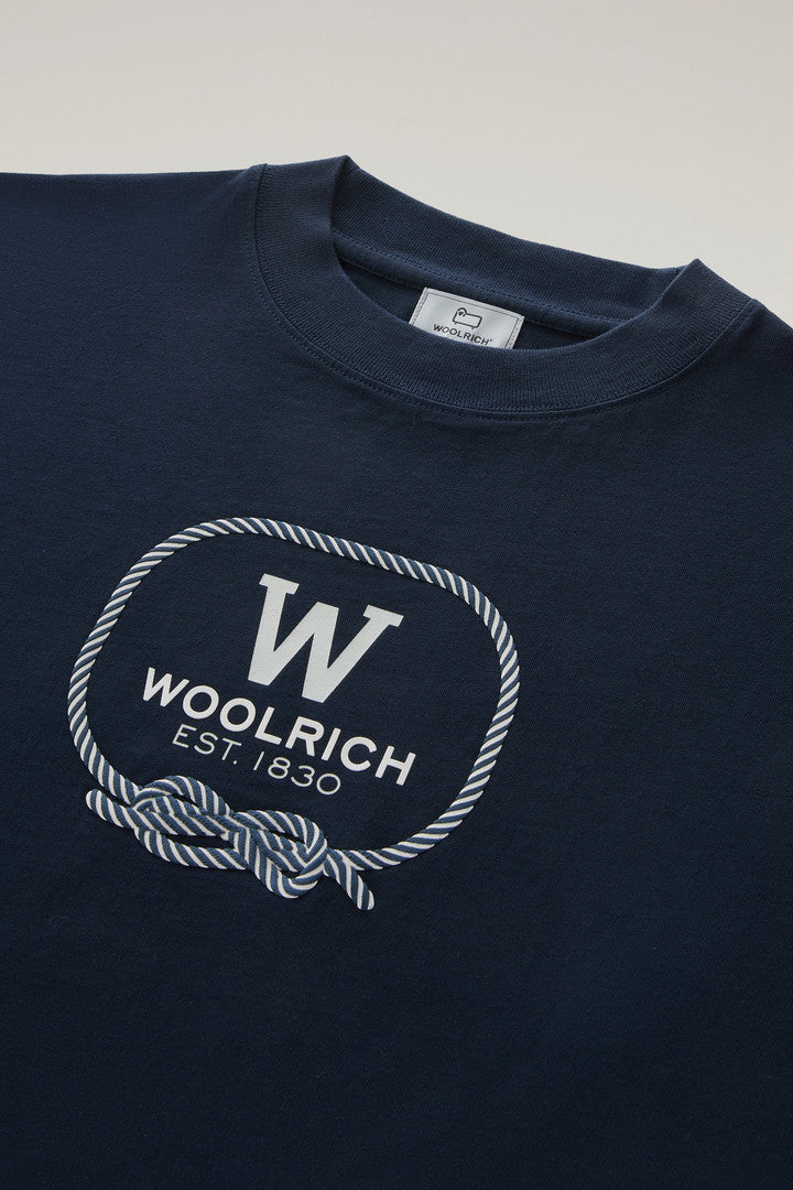 Pure Cotton T-shirt with Graphic Print (Melton Blue) - Detail View 2