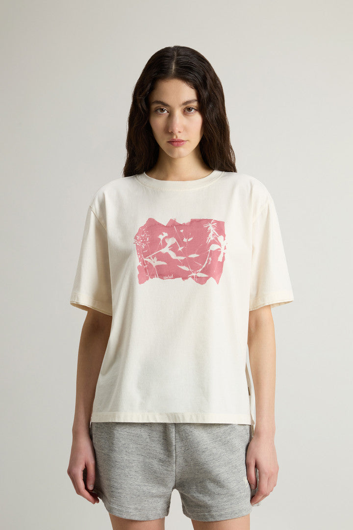 T-Shirt in Pure Pima Cotton (Dry Rose) - Main View
