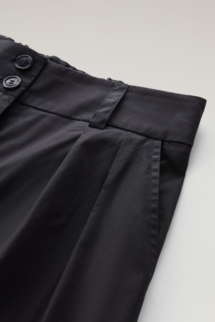 Pure Cotton Poplin Pants (Black) - Detail View 3