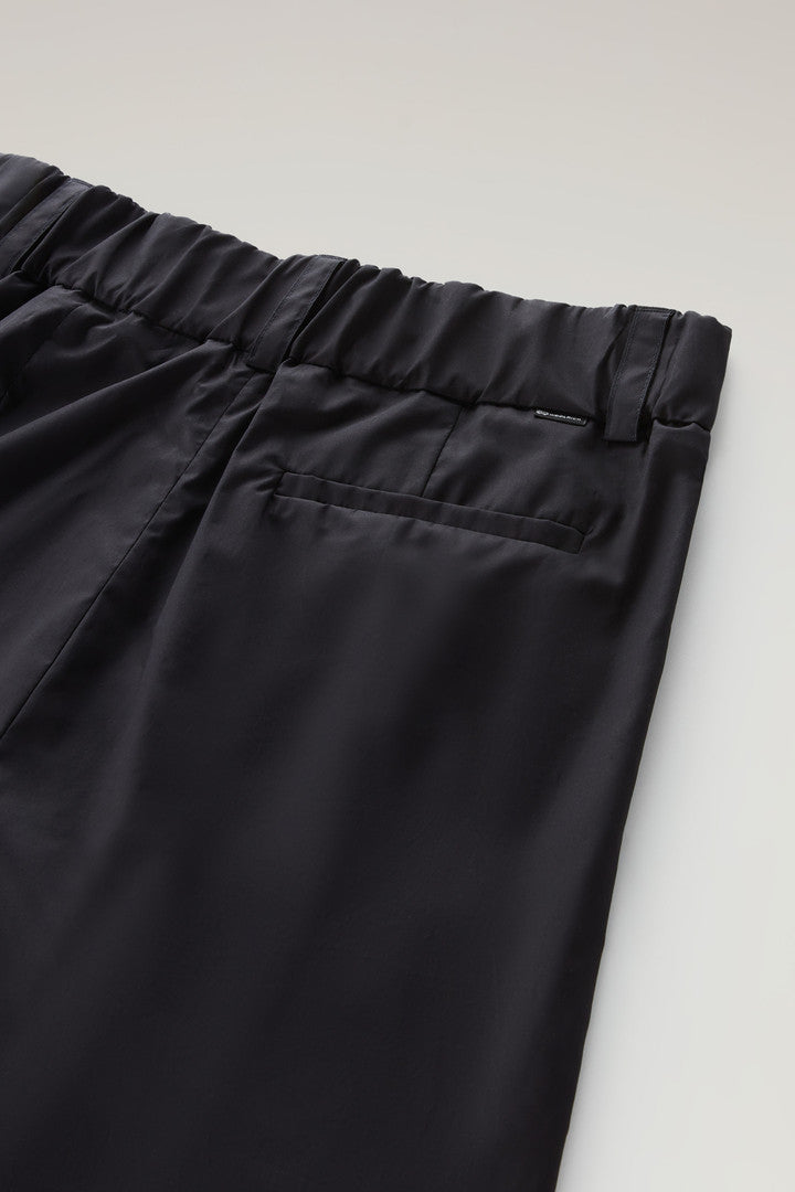 Pure Cotton Poplin Pants (Black) - Main View