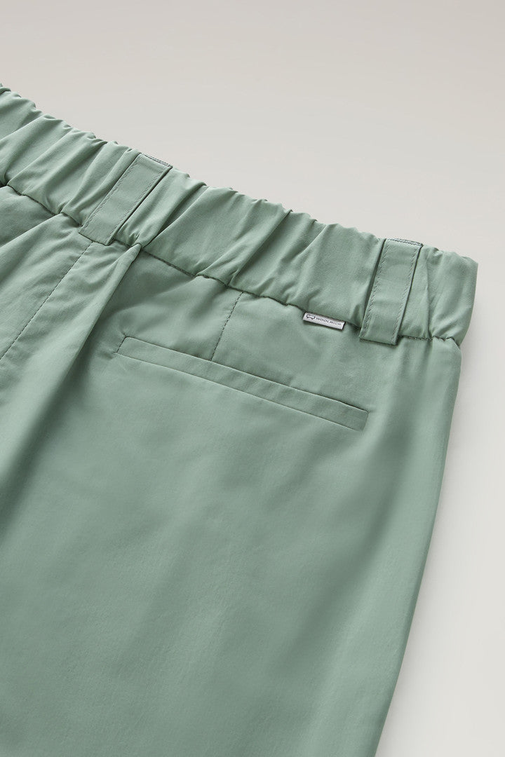 Pure Cotton Poplin Pants (Black) - Detail View 6