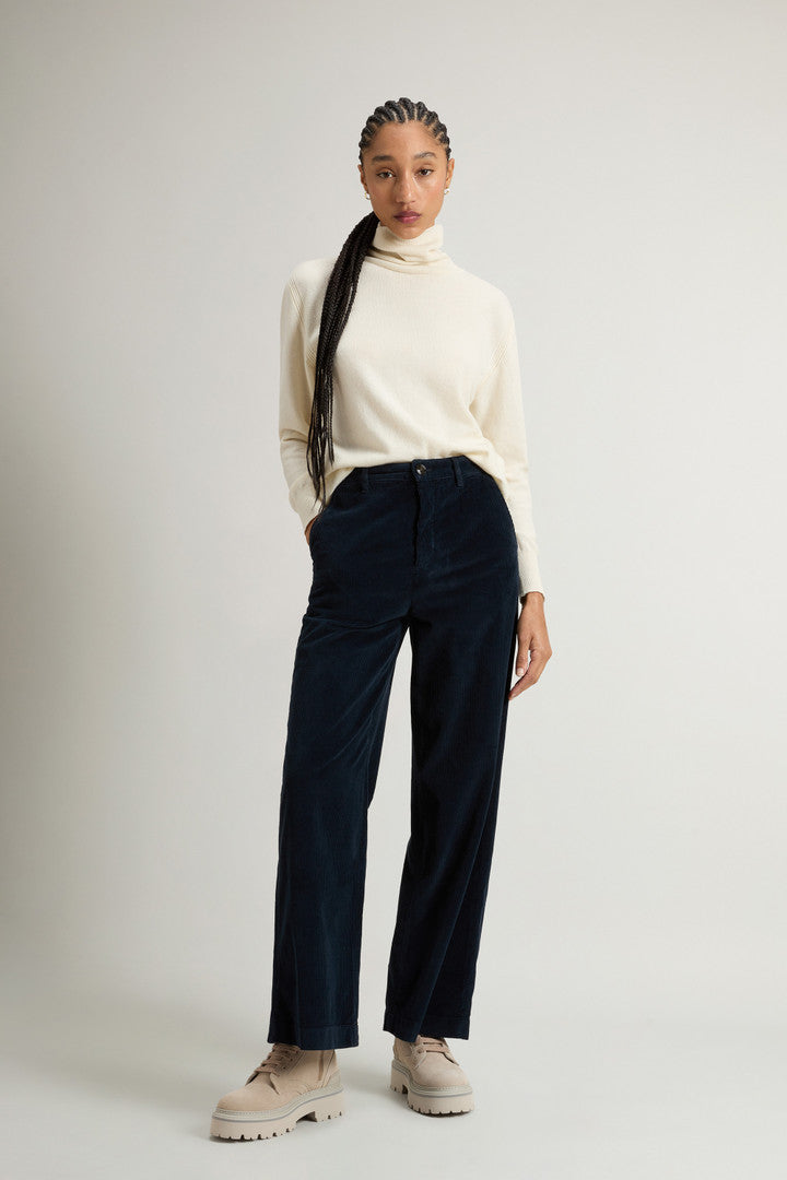 Garment-Dyed Corduroy Pants (Melton Blue) - Detail View 1