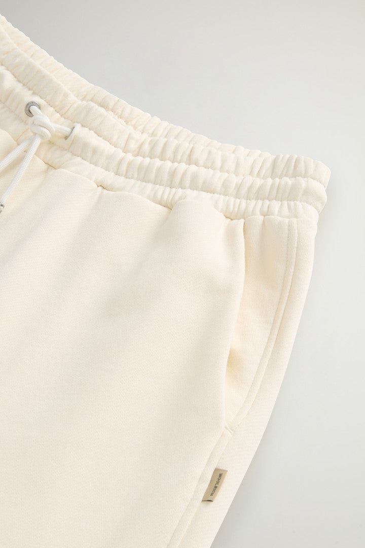 Pure Cotton Fleece Pants (White) - Main View