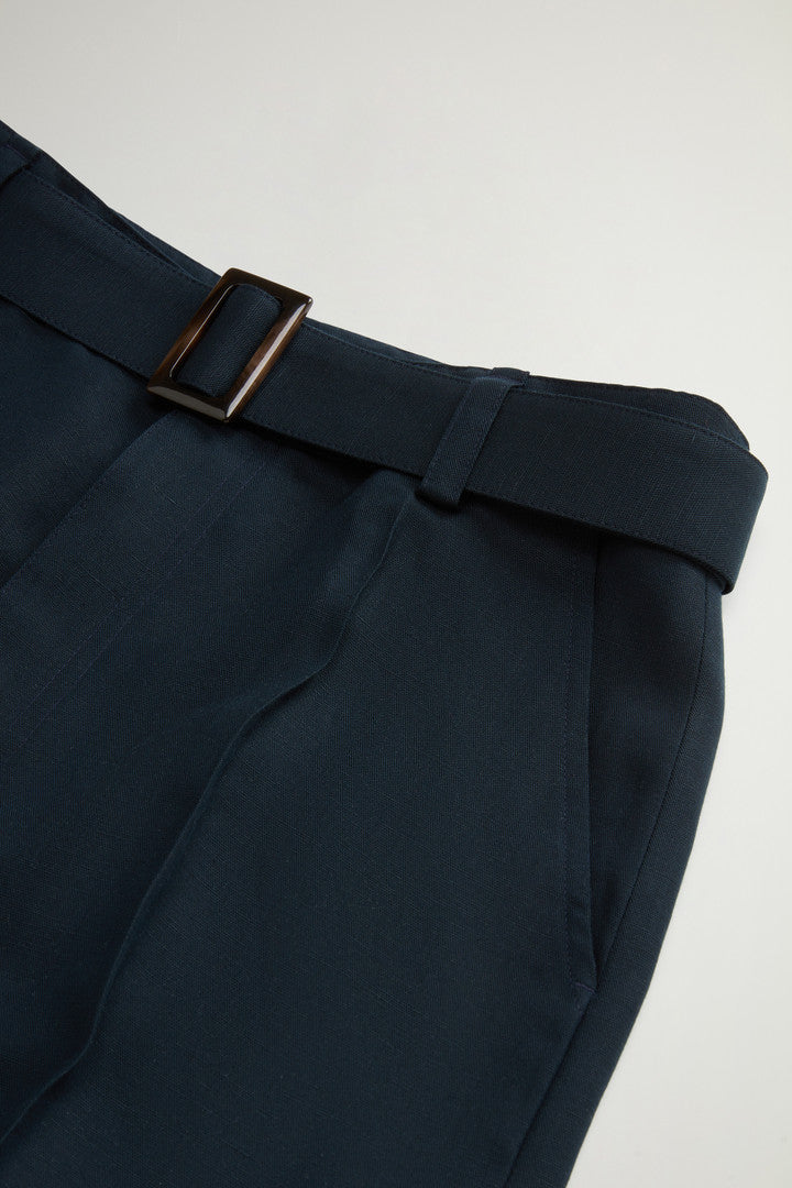 Garment-Dyed Linen-Blend Pants (Light Oak) - Detail View 8
