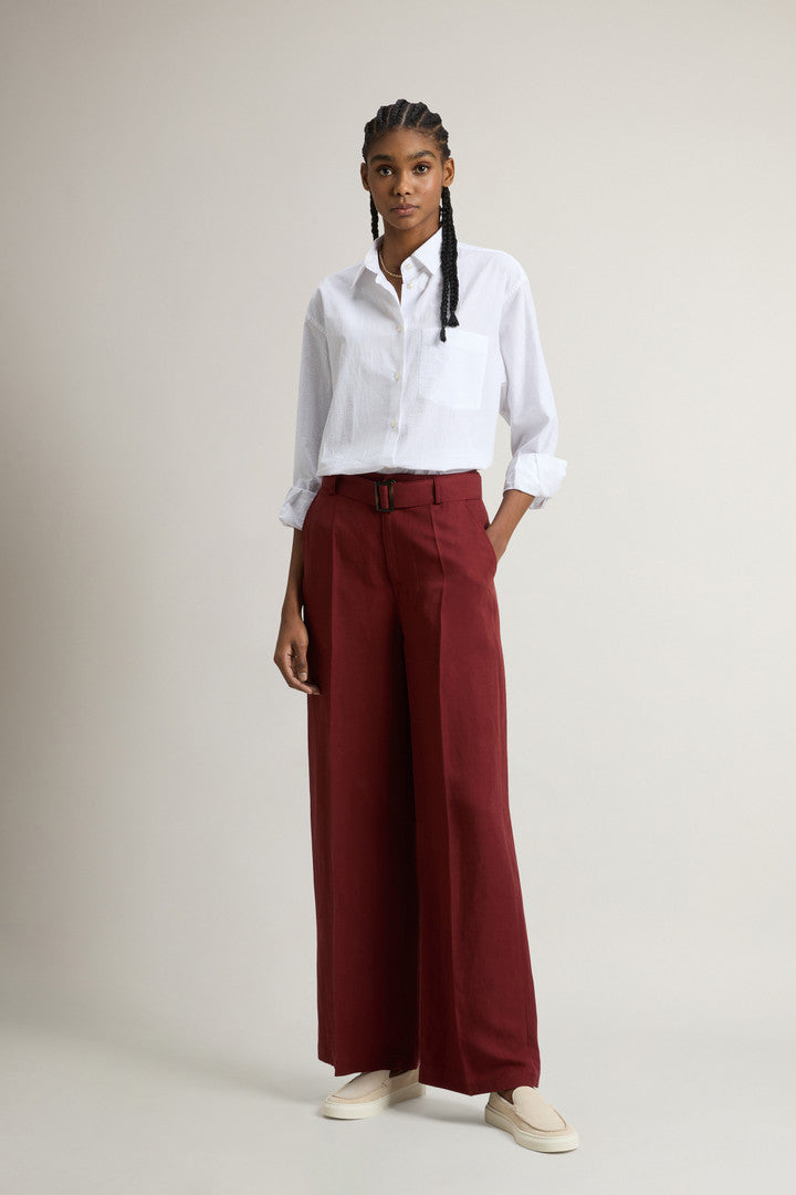 Garment-Dyed Linen-Blend Pants (Light Oak) - Detail View 1