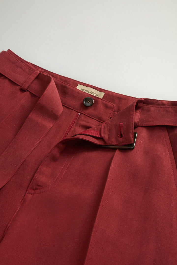 Garment-Dyed Linen-Blend Pants (Light Oak) - Detail View 5