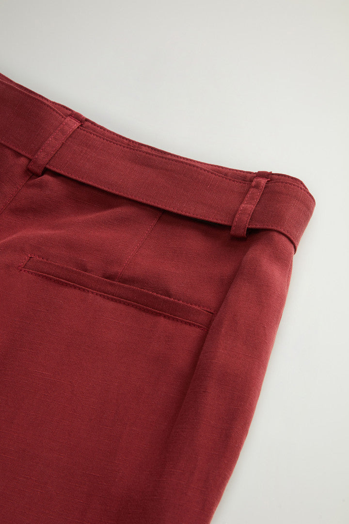 Garment-Dyed Linen-Blend Pants (Light Oak) - Detail View 7