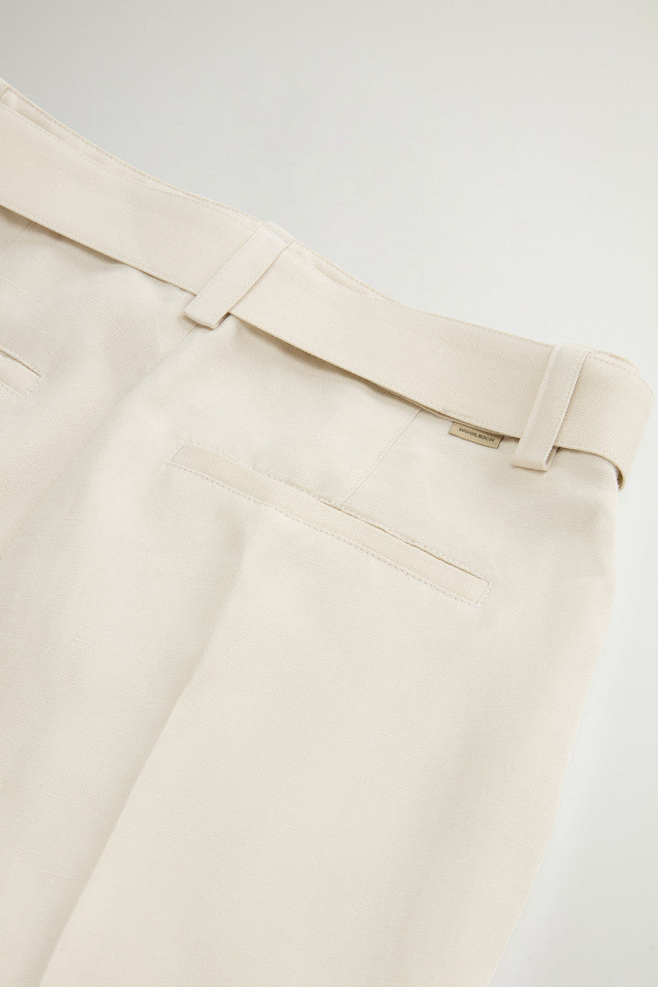 Garment-Dyed Linen-Blend Pants (Light Oak) - Main View