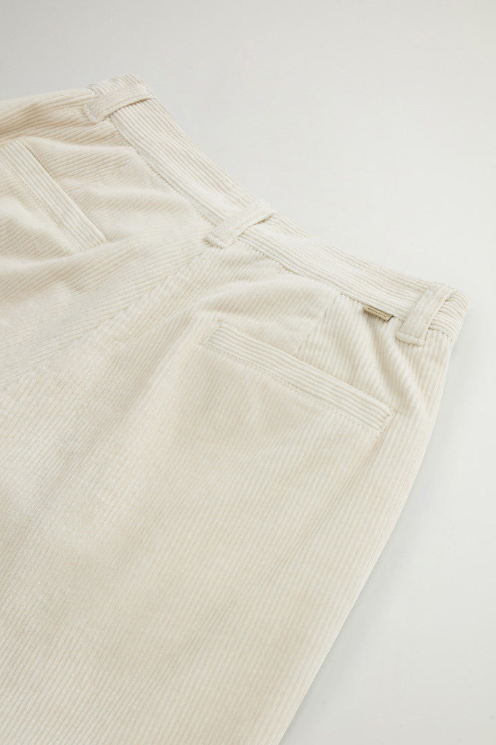 Wide-Leg Corduroy Pants (Milky Cream) - Detail View 4