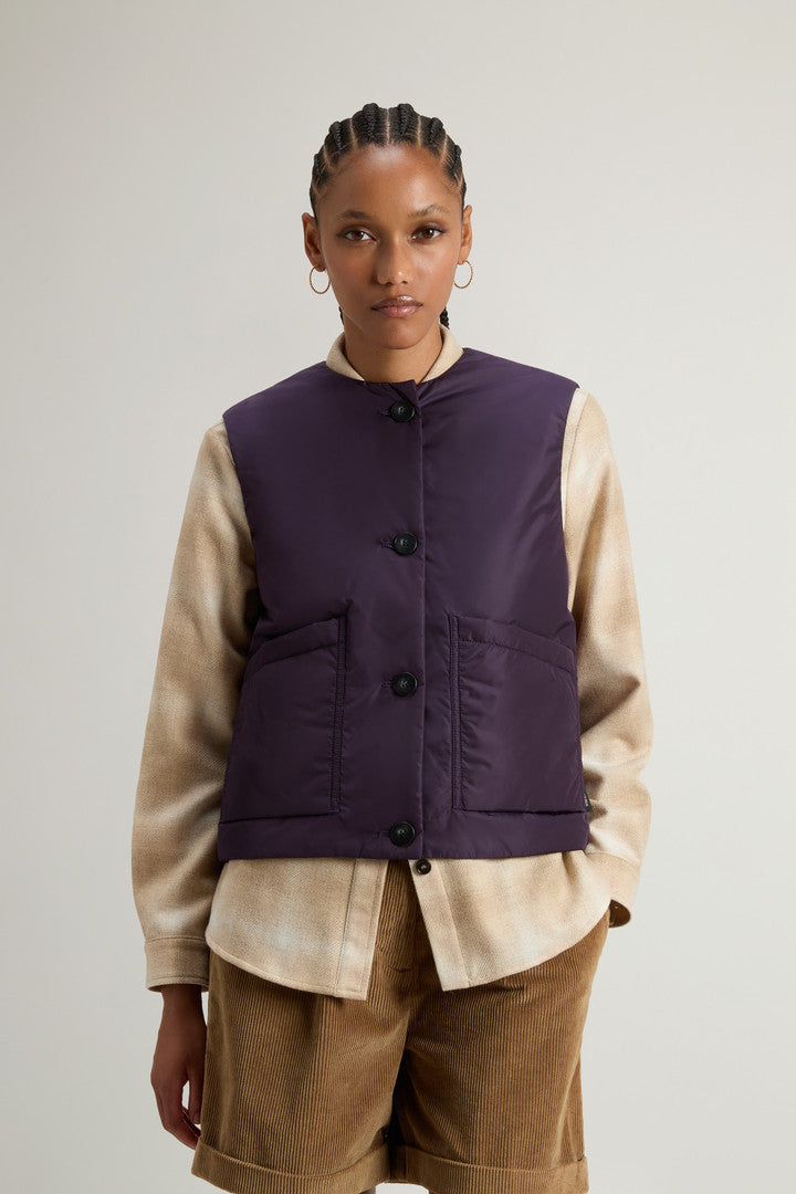 Crewneck Nylon Vest (Nightshade) - Detail View 1
