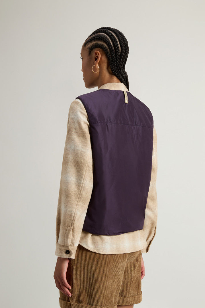 Crewneck Nylon Vest (Nightshade) - Detail View 3
