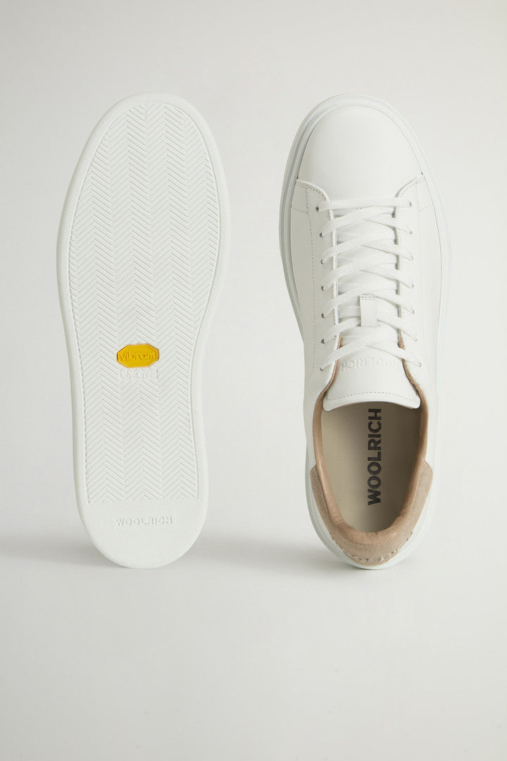 Classic Court Leather Sneakers (White Beige) - Detail View 3