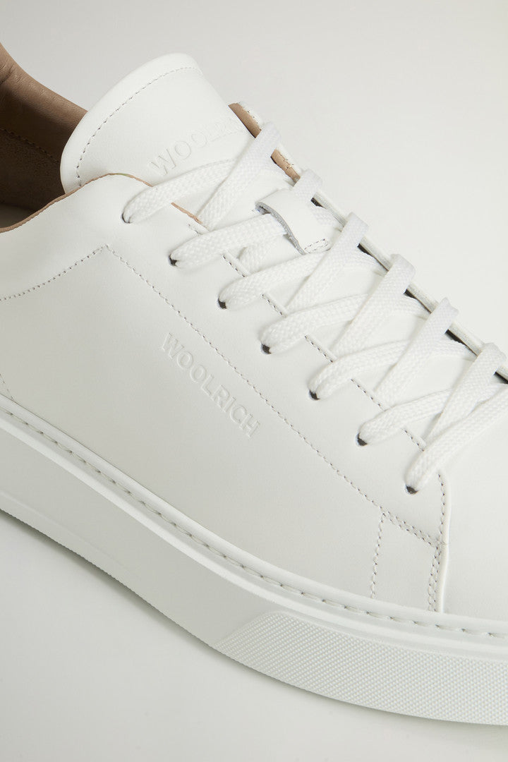 Classic Court Leather Sneakers (White Beige) - Detail View 4