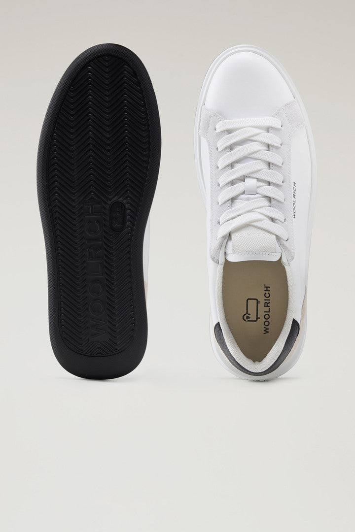 Sneakers Arrow in Leather with Suede Inserts (Blu Blu) - Detail View 3