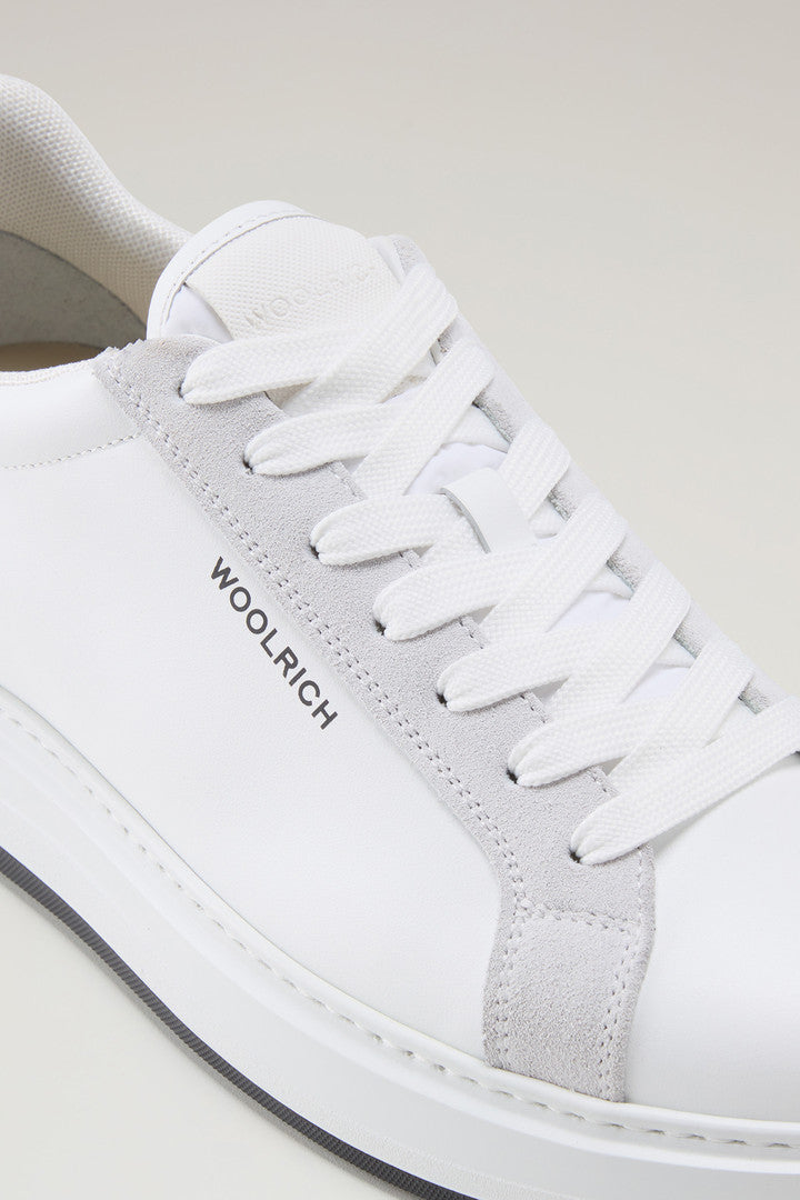 Sneakers Arrow in Leather with Suede Inserts (Blu Blu) - Detail View 4