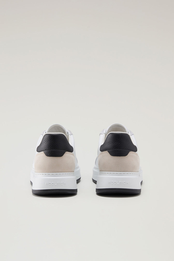 Sneakers Arrow in Leather with Suede Inserts (Blu Blu) - Detail View 2