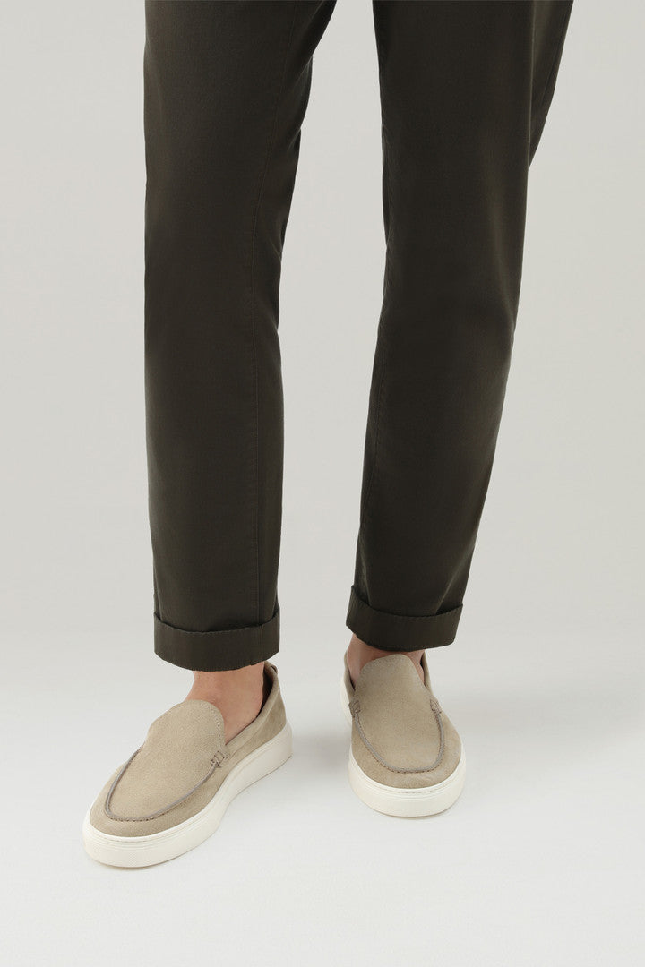 Suede Leather Loafers (Beige) - Detail View 5