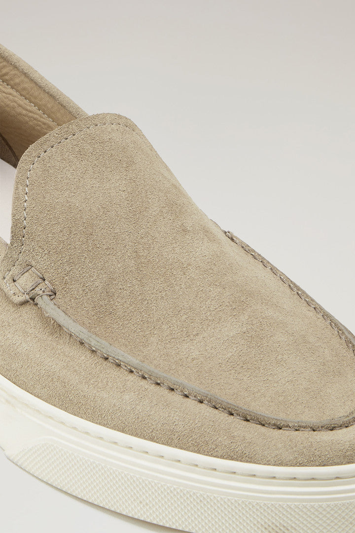 Suede Leather Loafers (Blue) - Detail View 4