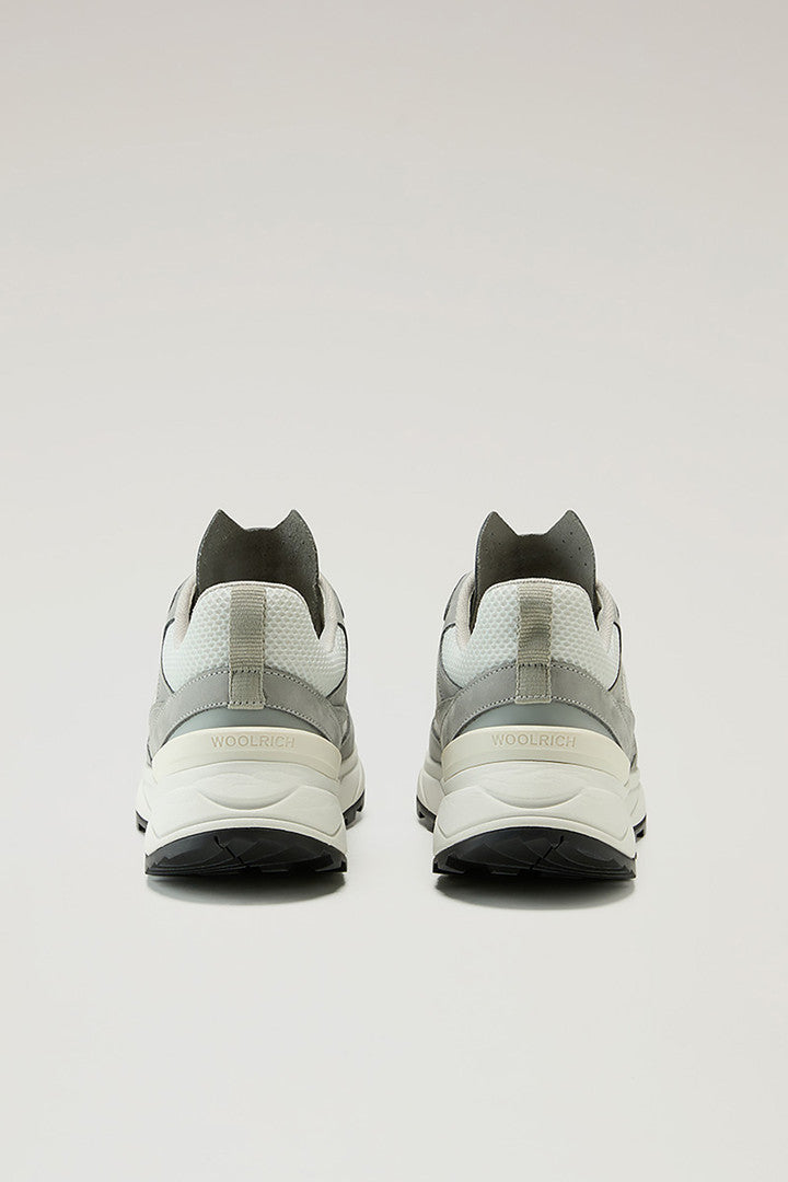 Running Sneakers in Ripstop Fabric (Grey Off White) - Detail View 2