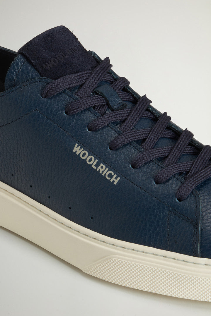 Cloud Court Tumbled Leather Sneakers (Off White) - Detail View 4