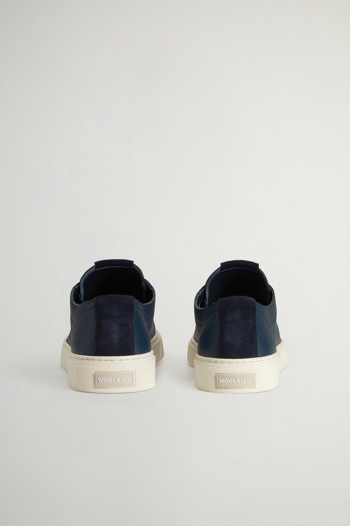 Cloud Court Tumbled Leather Sneakers (Off White) - Detail View 2