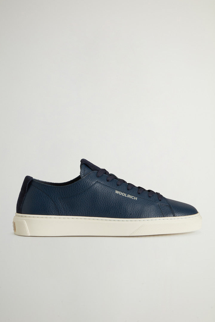Cloud Court Tumbled Leather Sneakers (Off White) - Main View